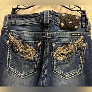 Miss Me Boot Cut Jeans Wing Pockets